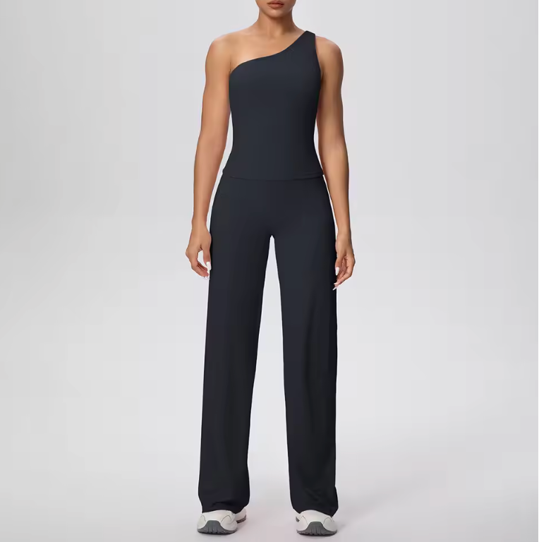 Women's One-Shoulder Yoga Jumpsuit