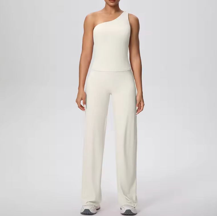 Women's One-Shoulder Yoga Jumpsuit